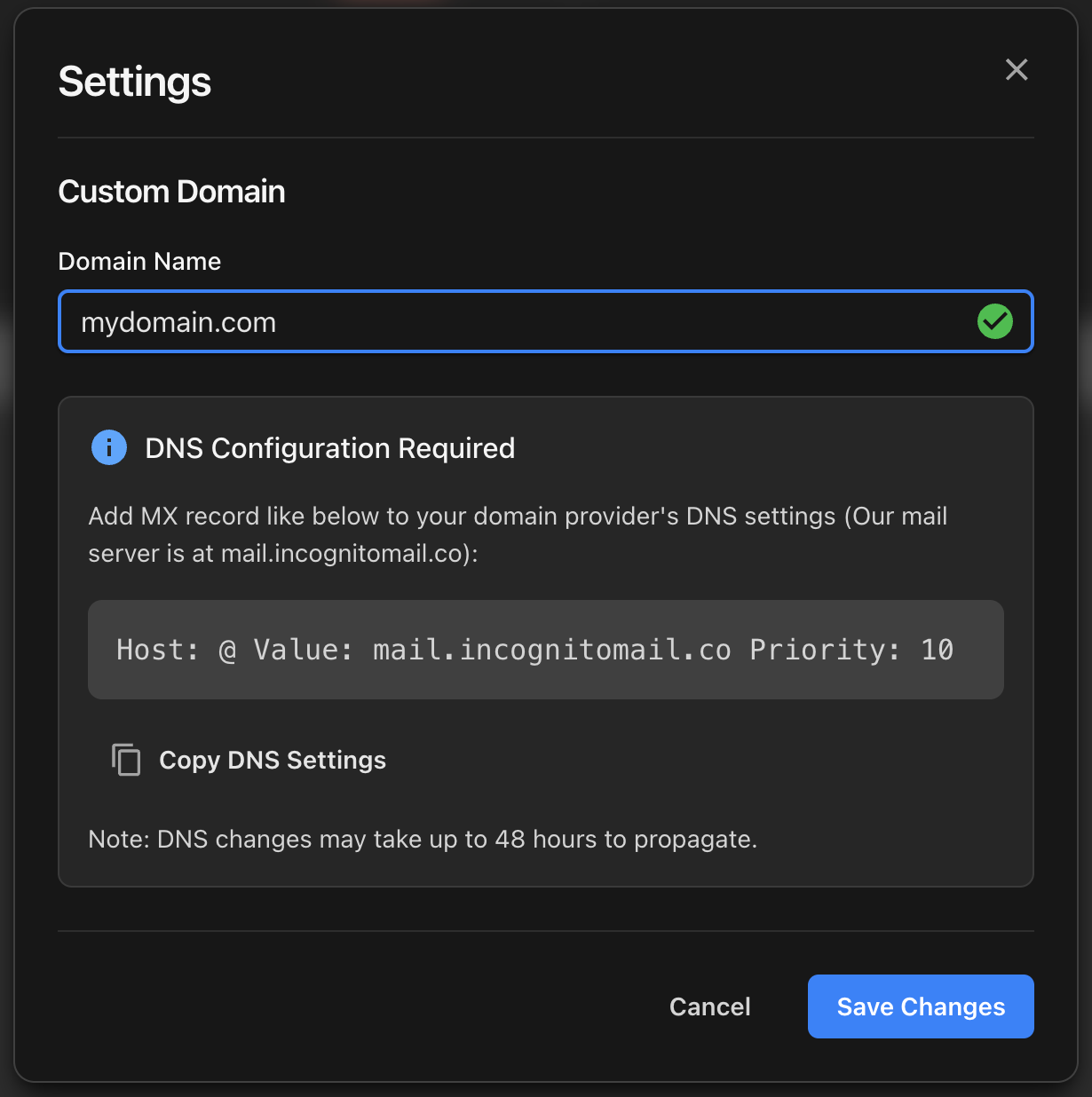 Configure domain